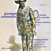 GIUSEPPE SAMMARTINI - Recorder Sonatas Vol. 1